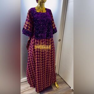 Luxury rich auntie African boubou|abaya|kaftan